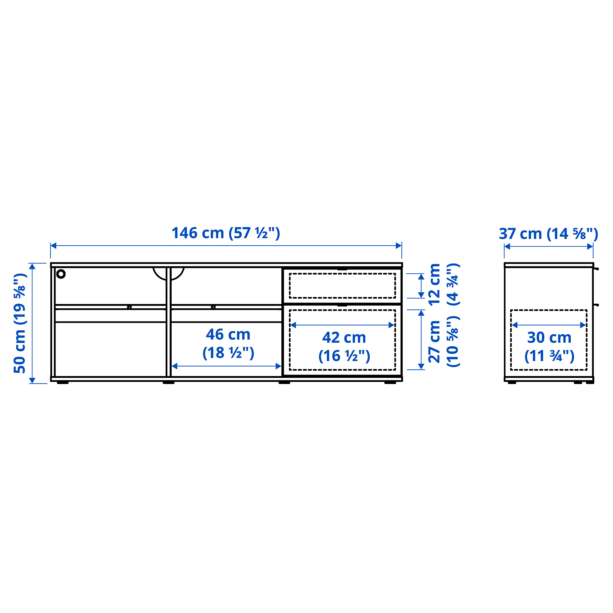 VIHALS TV/storage combination