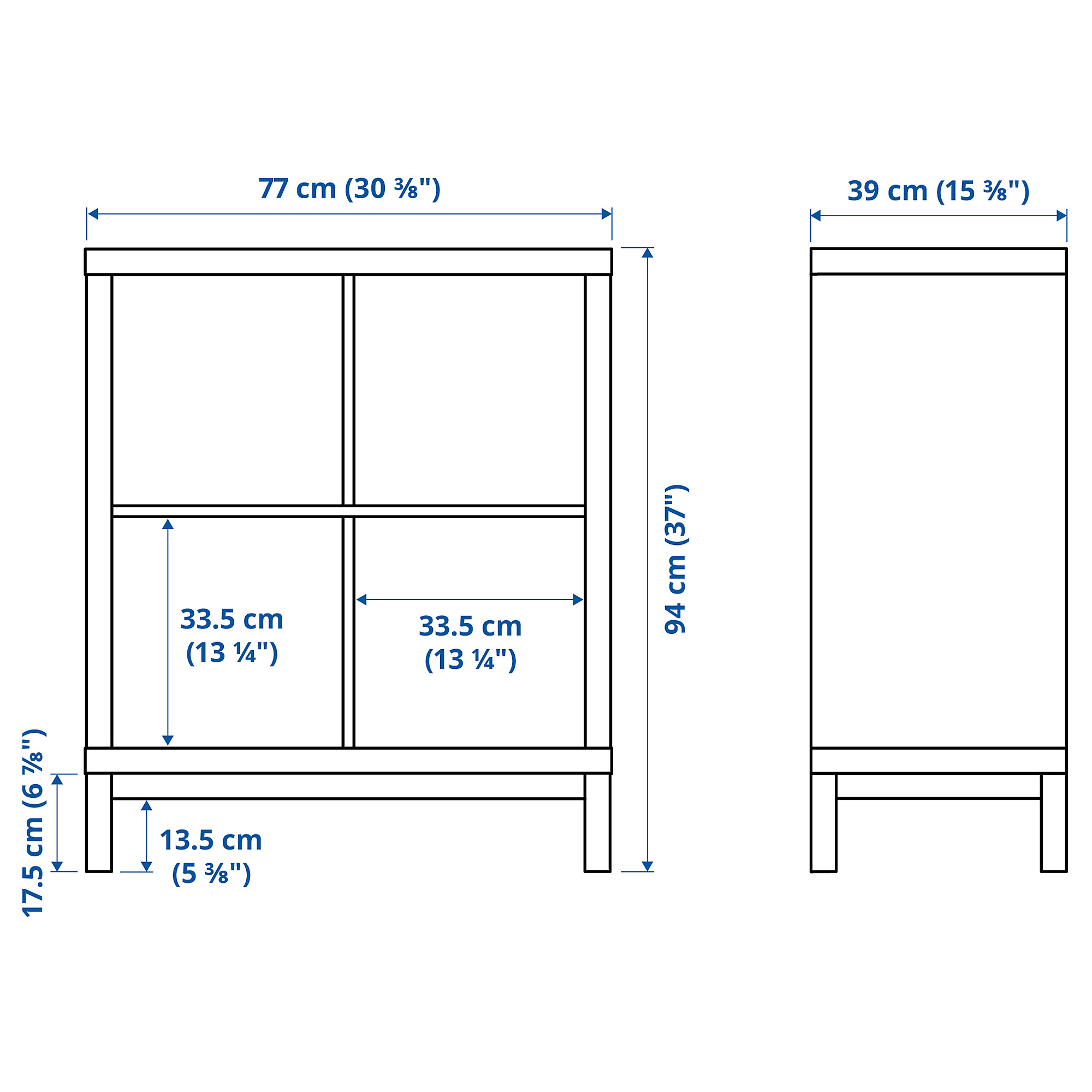 KALLAX shelving unit with underframe