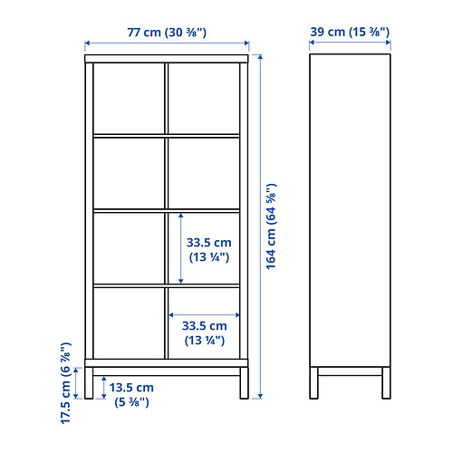 KALLAX - shelving unit with underframe, white stained oak effect/white | IKEA Taiwan Online - PE851306_S4