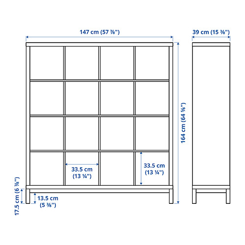 KALLAX - shelving unit with underframe, white stained oak effect/white | IKEA Taiwan Online - PE851316_S4