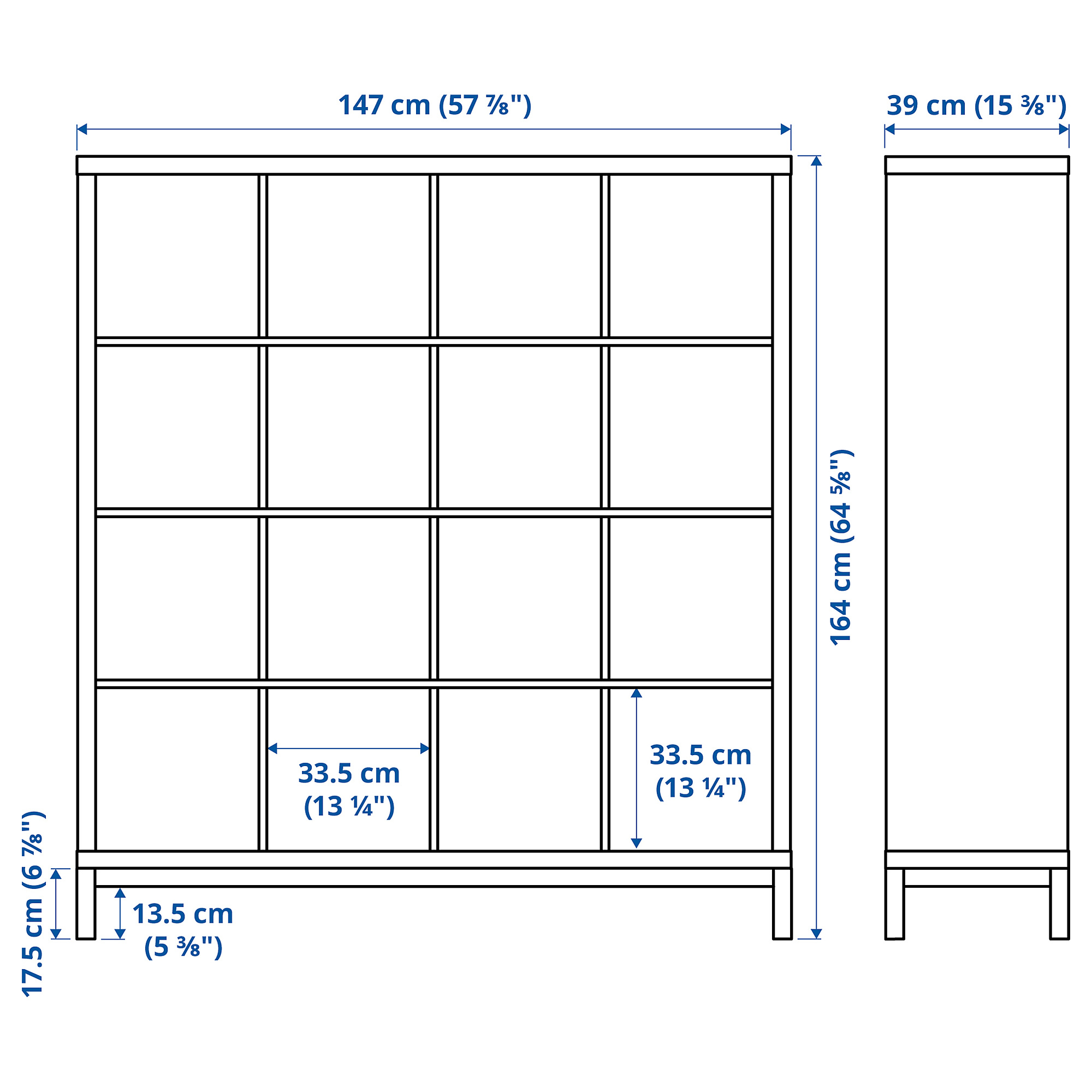 KALLAX shelving unit with underframe