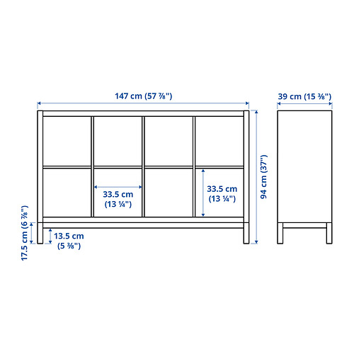 KALLAX - shelving unit with underframe, black-brown/white | IKEA Taiwan Online - PE851317_S4