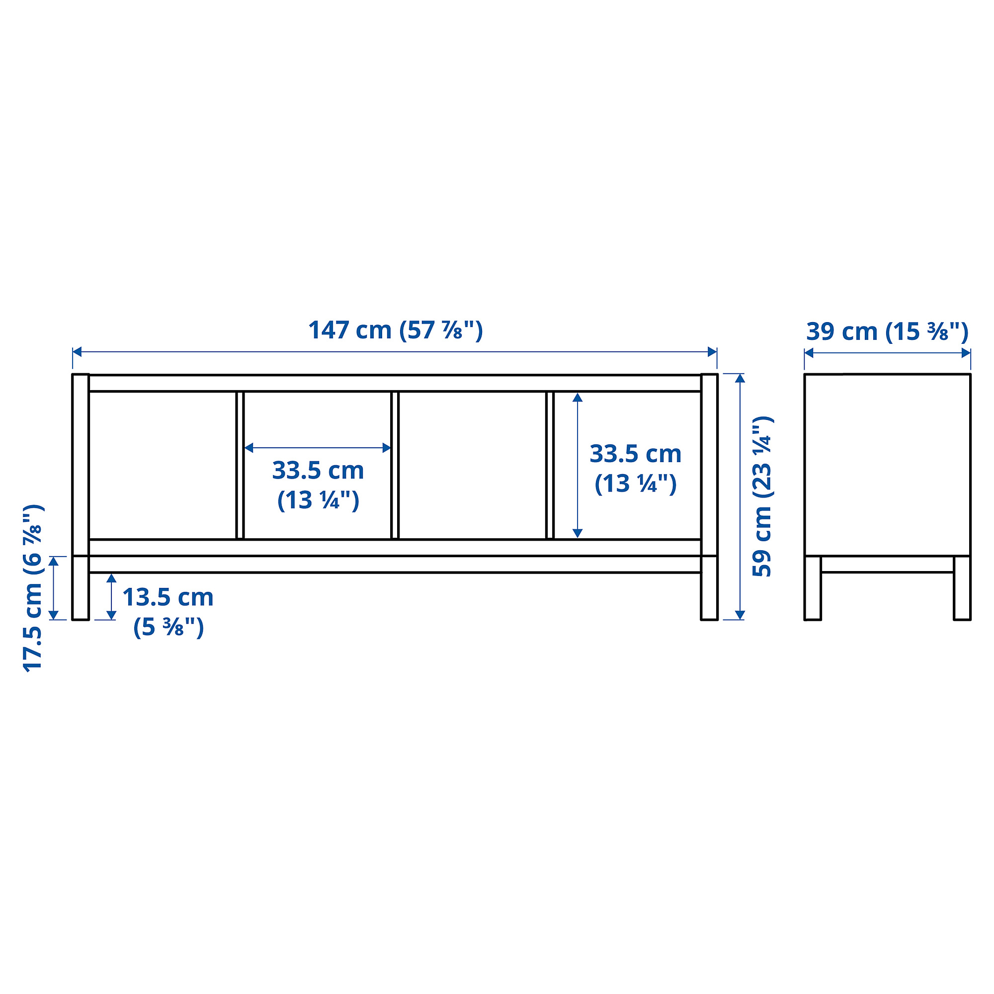 KALLAX shelving unit with underframe