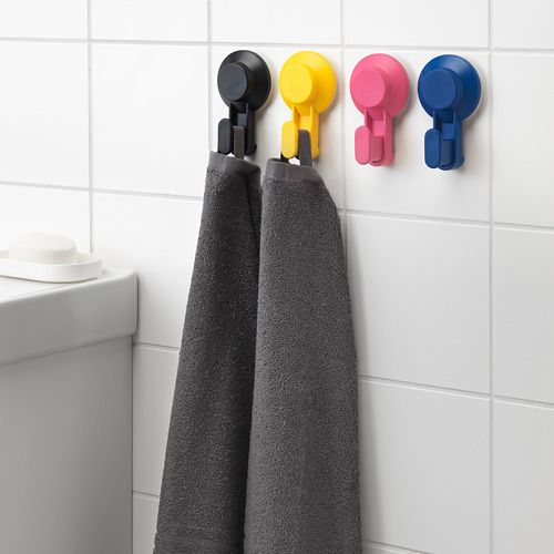 TISKEN - hook with suction cup, mixed colours | IKEA Taiwan Online - PE703943_S4