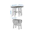 ASKHOLMEN gateleg table+4 chairs, outdoor
