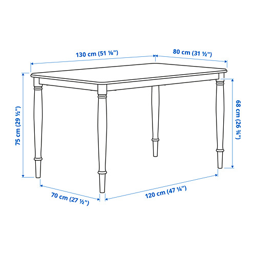 DANDERYD - 餐桌, 白色 | IKEA 線上購物 - PE808507_S4