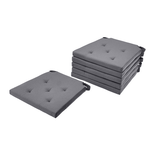 JUSTINA - chair pad, grey, 42/35x40x4 cm | IKEA Taiwan Online - PE890176_S4
