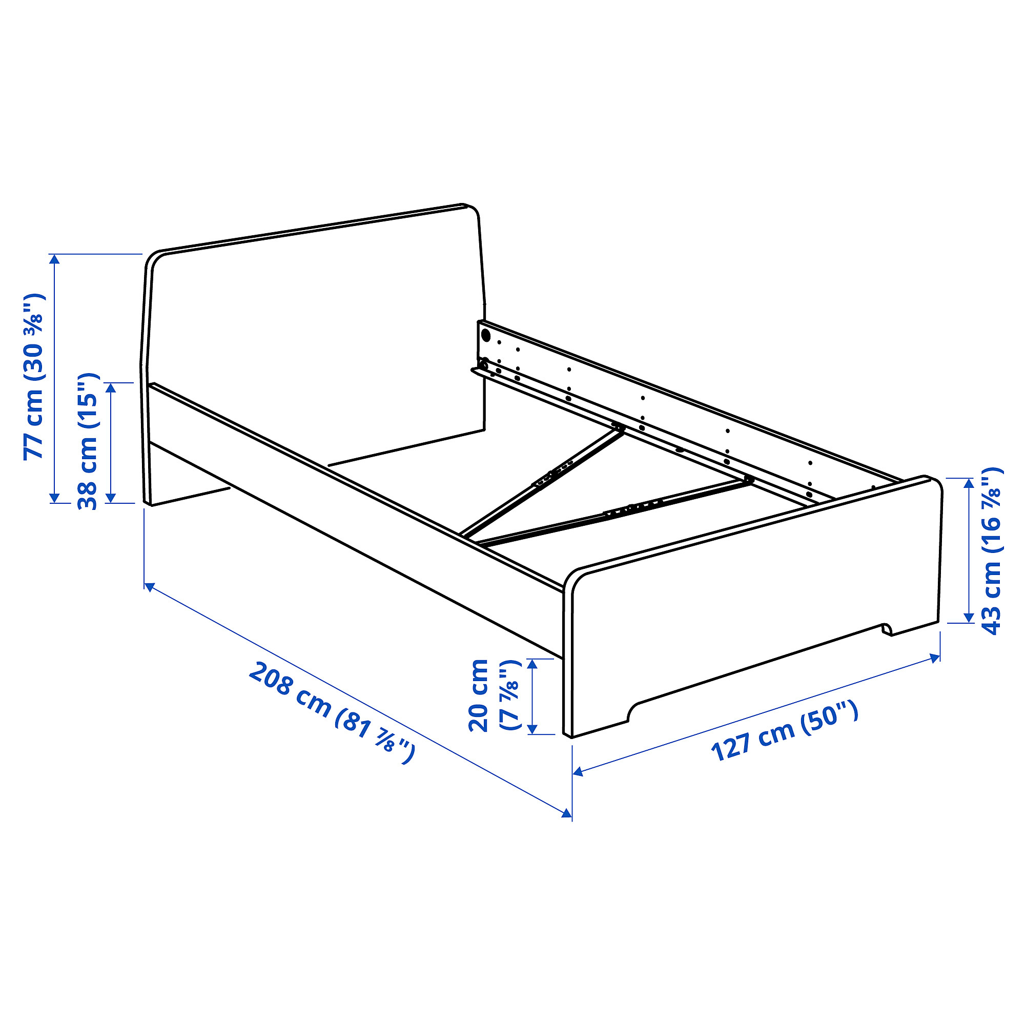 ASKVOLL bed with headboard