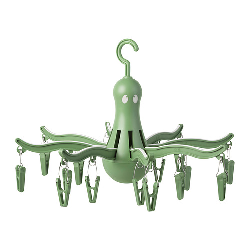 PRESSA - hanging dryer 16 clothes pegs, green | IKEA Taiwan Online - PE927295_S4