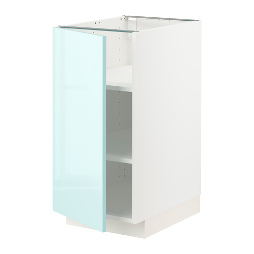 METOD - base cabinet with shelves, white Järsta/high-gloss light turquoise | IKEA Taiwan Online - PE808603_S4