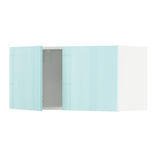 METOD - wall cabinet with 2 doors, white Järsta/high-gloss light turquoise | IKEA Taiwan Online - PE808628_S4