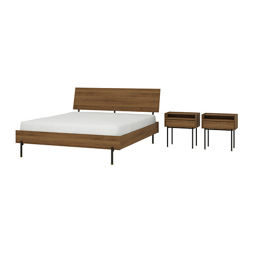 RÅDMANSÖ - 臥室家具 3件組, 棕色 胡桃木紋, 180x200 公分 | IKEA 線上購物 - PE994476_S4