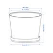 BRUNBÄR plant pot with saucer