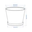 BRUNBÄR plant pot with saucer