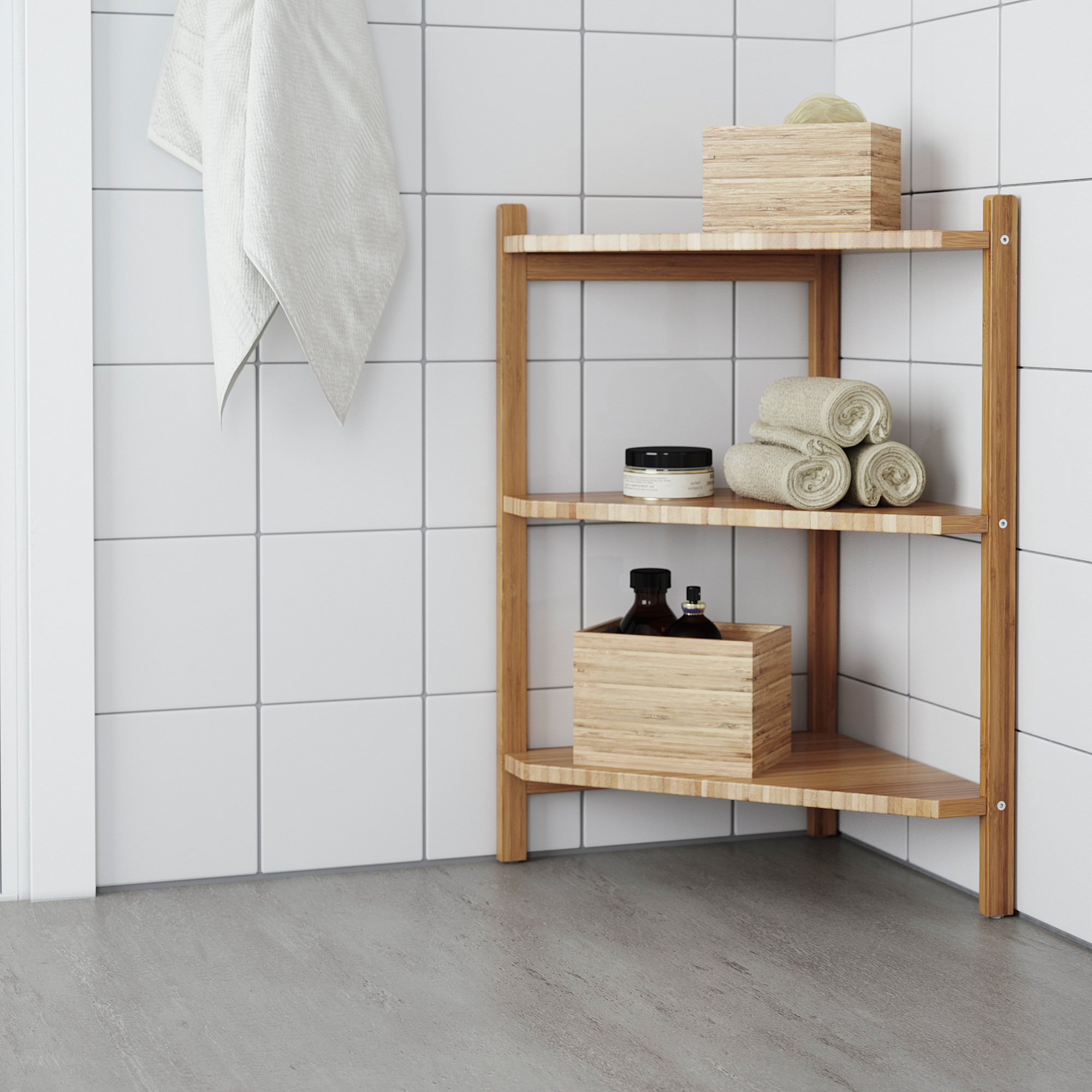 RÅGRUND wash-basin/corner shelf