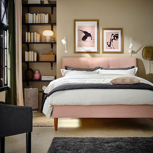 IDANÄS - 雙人儲物床, 淺粉紅色, 附床底板條底座 | IKEA 線上購物 - PH182857_S4