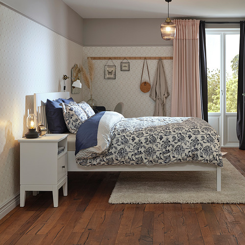 IDANÄS - 雙人床框, 白色, 附Luröy床底板條 | IKEA 線上購物 - PH182869_S4