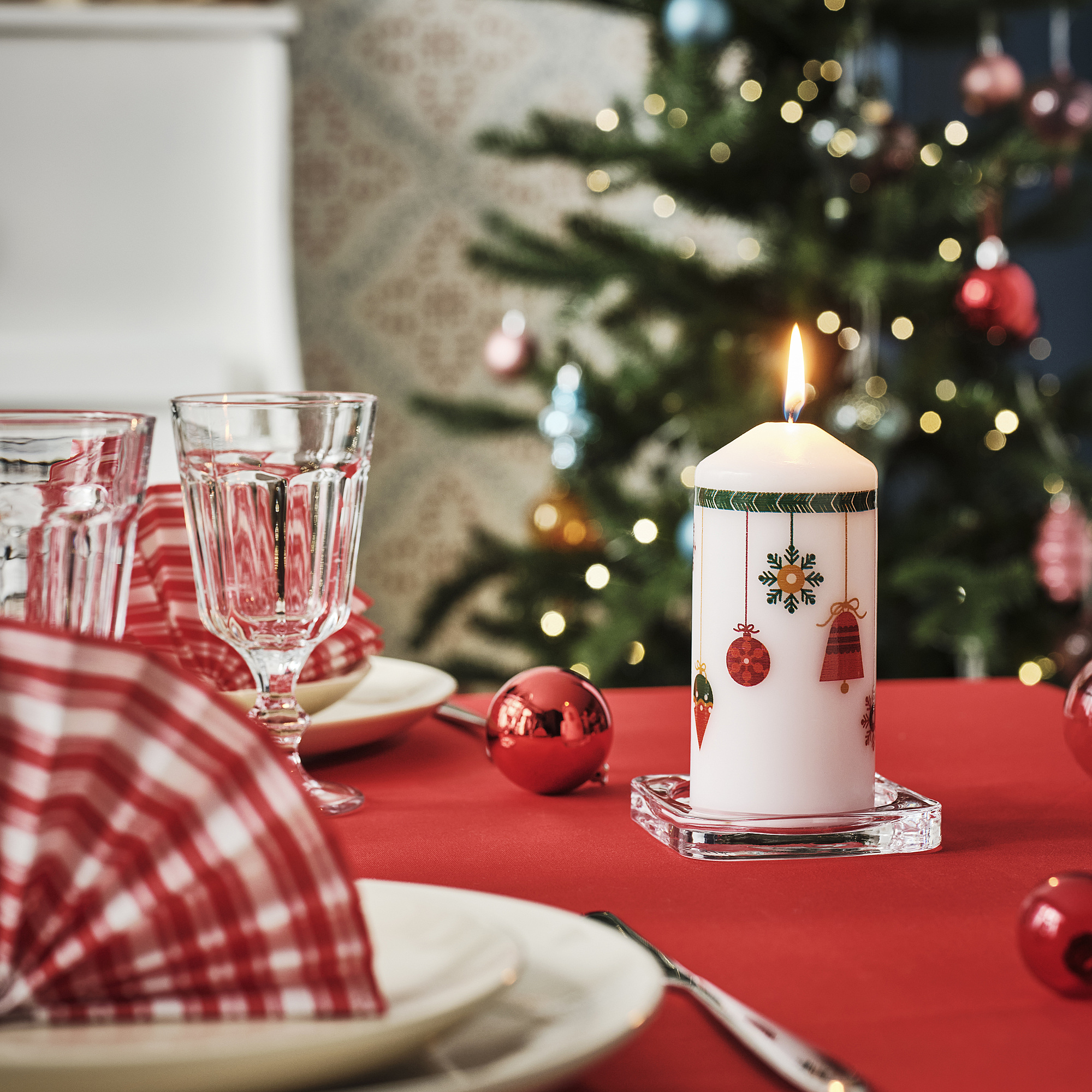 VINTERFINT unscented pillar candle