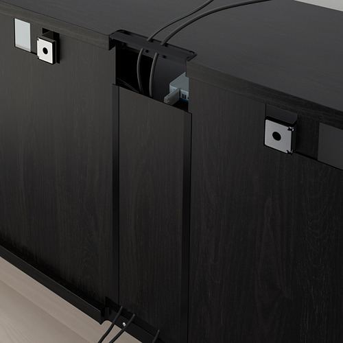 BESTÅ - TV bench with drawers, black-brown Sindvik/Lappviken/Stubbarp light grey/beige | IKEA Taiwan Online - PE753016_S4