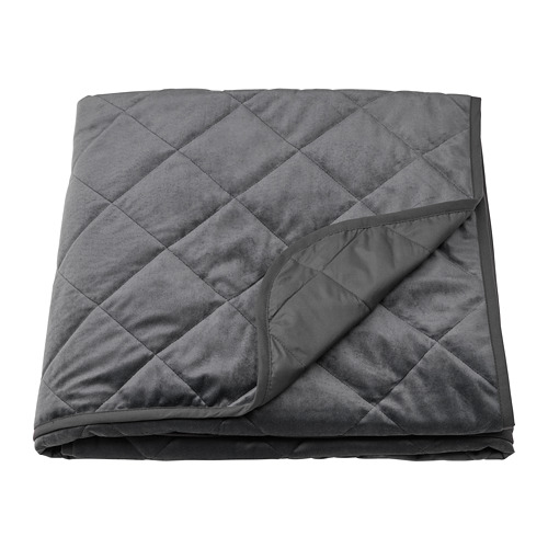 MJUKPLISTER - bedspread, dark grey | IKEA Taiwan Online - PE808820_S4
