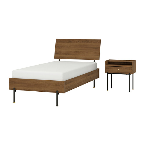 RÅDMANSÖ - 臥室家具 2件組, 棕色 胡桃木紋, 90x200 公分 | IKEA 線上購物 - PE994557_S4