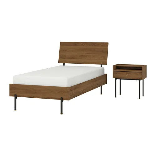 RÅDMANSÖ - 臥室家具 2件組, 棕色 胡桃木紋, 90x200 公分 | IKEA 線上購物 - PE994557_S4