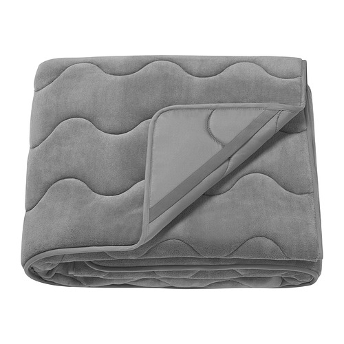 KRANSSALVIA - mattress protector, grey, 150x200 cm | IKEA Taiwan Online - PE955758_S4