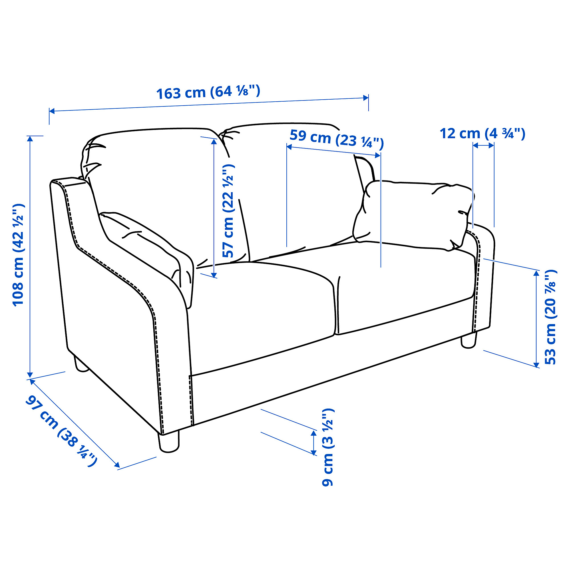 VINLIDEN 2-seat sofa