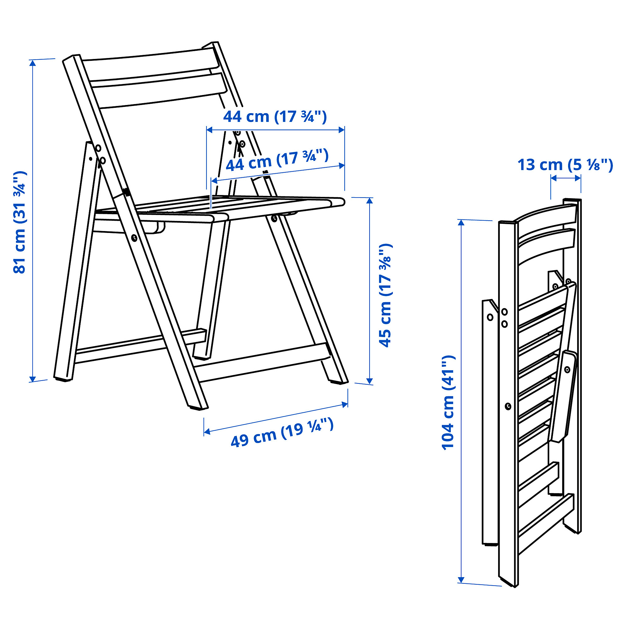 NÄMMARÖ table and 2 folding chairs, outdoor