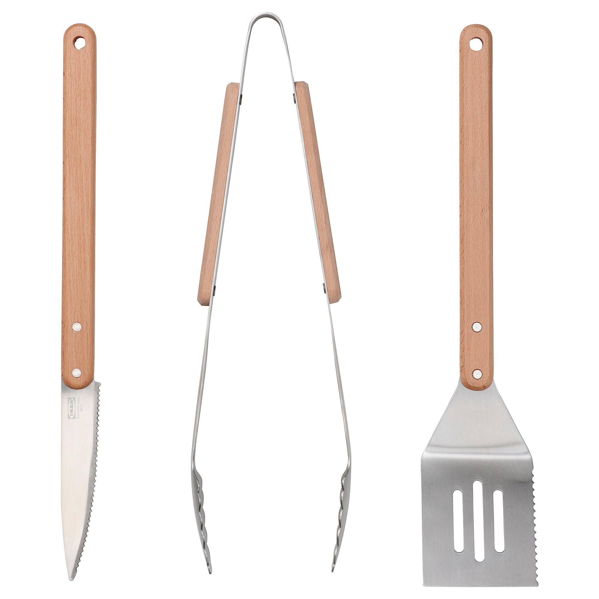 GRILLTIDER 3-piece barbecue tools set