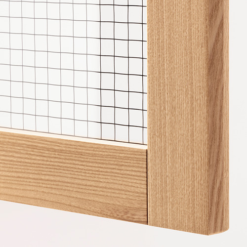 METOD - wall cabinet with 2 glass doors, white/Torhamn ash | IKEA Taiwan Online - PE642808_S4