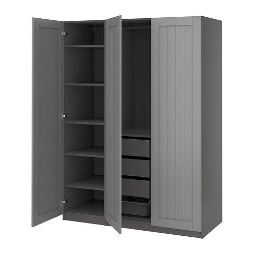 PAX/GULLABERG - wardrobe combination, dark grey/grey, 150x60x201 cm | IKEA Taiwan Online - PE955990_S4