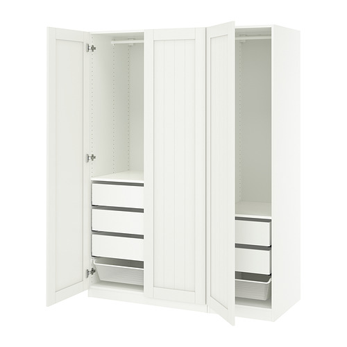 PAX/GULLABERG - 衣櫃/衣櫥組合, 白色/白色, 150x60x201 公分 | IKEA 線上購物 - PE955999_S4