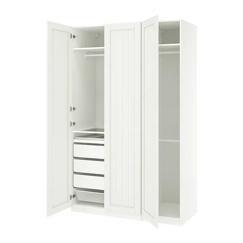 PAX/GULLABERG - 衣櫃/衣櫥組合, 白色/白色, 150x60x236 公分 | IKEA 線上購物 - PE956037_S4