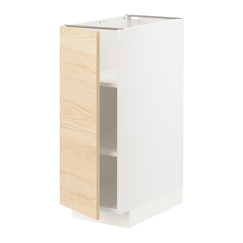 METOD - 底櫃附層板, 白色/Askersund 淺色梣木紋 | IKEA 線上購物 - PE809213_S4