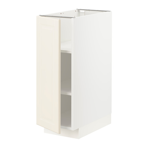 METOD - base cabinet with shelves, white/Bodbyn off-white | IKEA Taiwan Online - PE809194_S4
