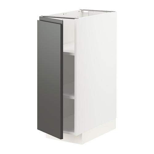 METOD - base cabinet with shelves, white/Voxtorp dark grey | IKEA Taiwan Online - PE809204_S4