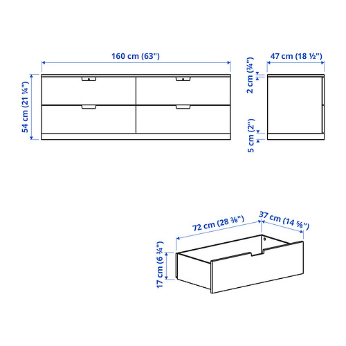 NORDLI 抽屜櫃/4抽