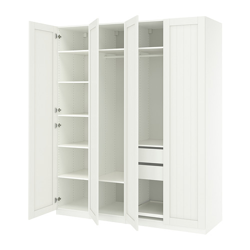 PAX/GULLABERG - 衣櫃/衣櫥組合, 白色/白色, 200x60x236 公分 | IKEA 線上購物 - PE956078_S4