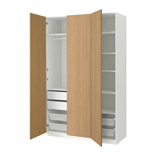 PAX/STORKLINTA - 衣櫃/衣櫥組合, 白色/橡木紋, 150x60x236 公分 | IKEA 線上購物 - PE956148_S4