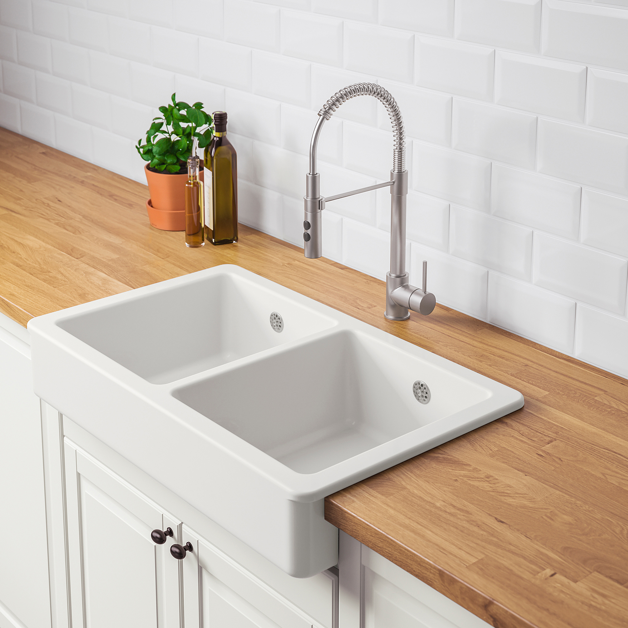 Havsen 造型雙槽水槽 白色 Ikea 線上購物 Ikea 線上購物 選購家具 燈飾 家飾品等