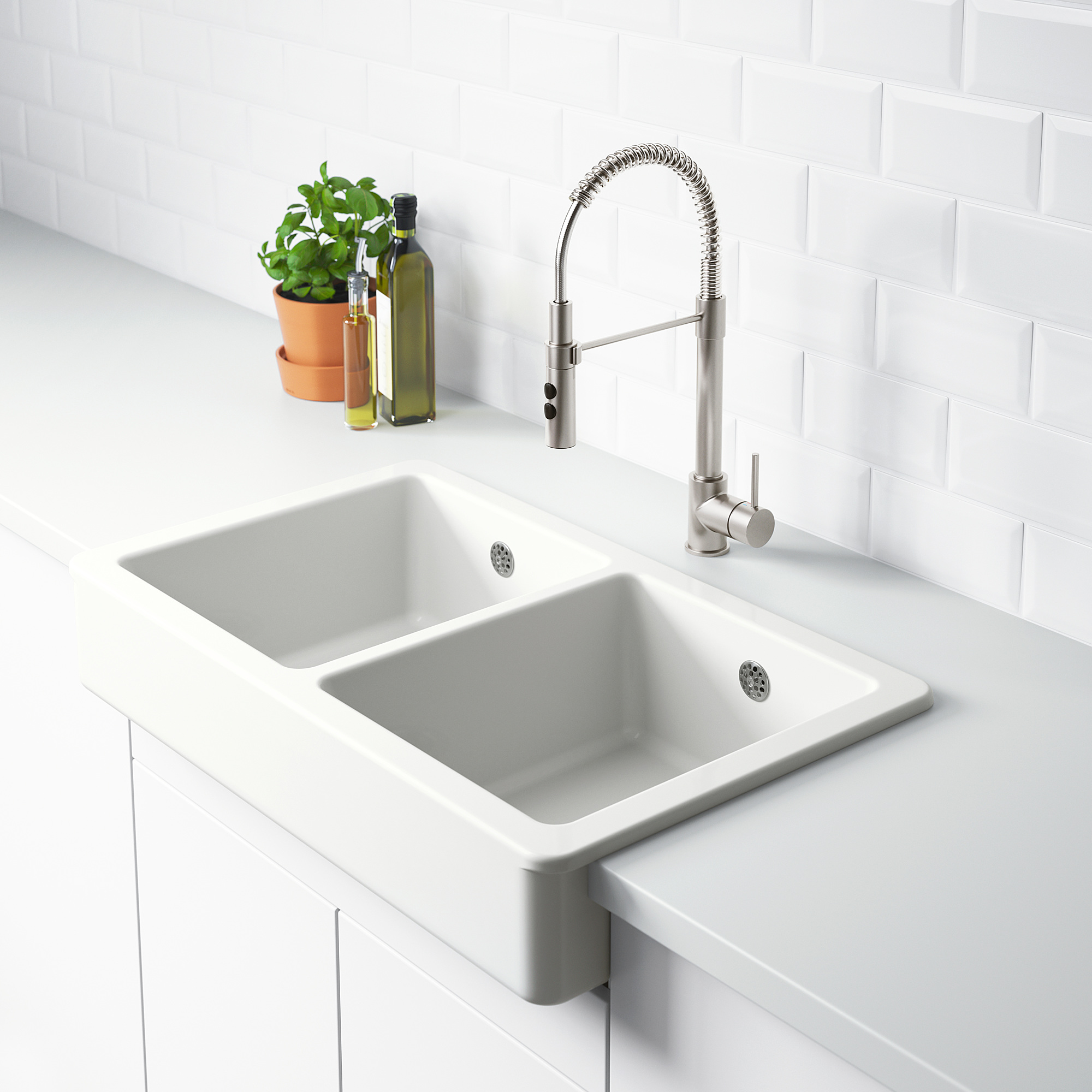 Havsen 造型雙槽水槽 白色 Ikea 線上購物 Ikea 線上購物 選購家具 燈飾 家飾品等