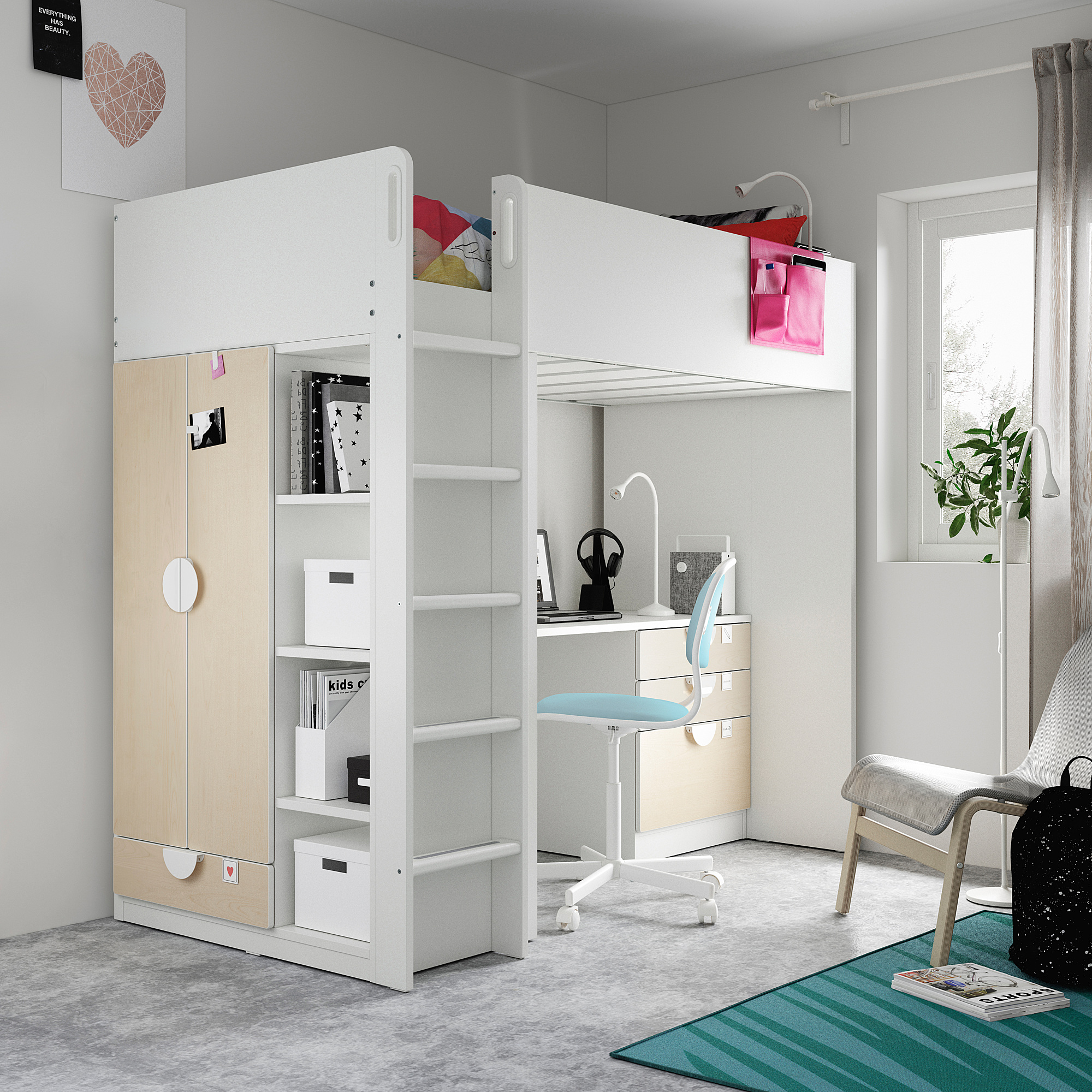 SMÅSTAD loft bed