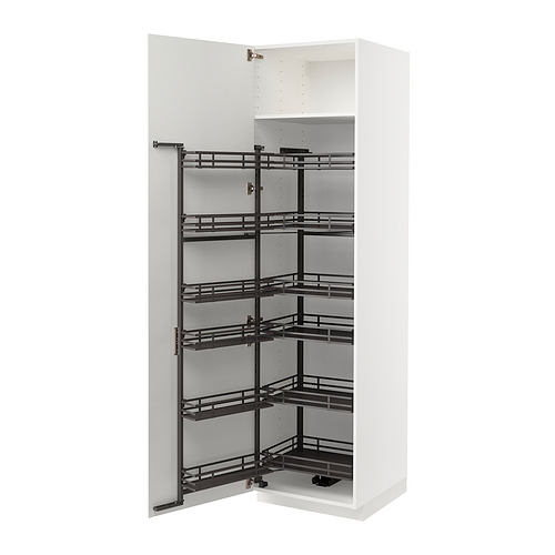 METOD - high cabinet with pull-out larder, white/Ringhult white | IKEA Taiwan Online - PE852197_S4