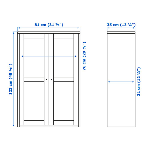 HAVSTA glass-door cabinet