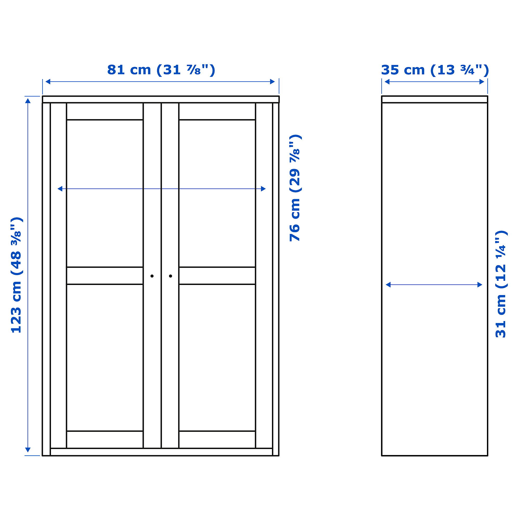 HAVSTA glass-door cabinet