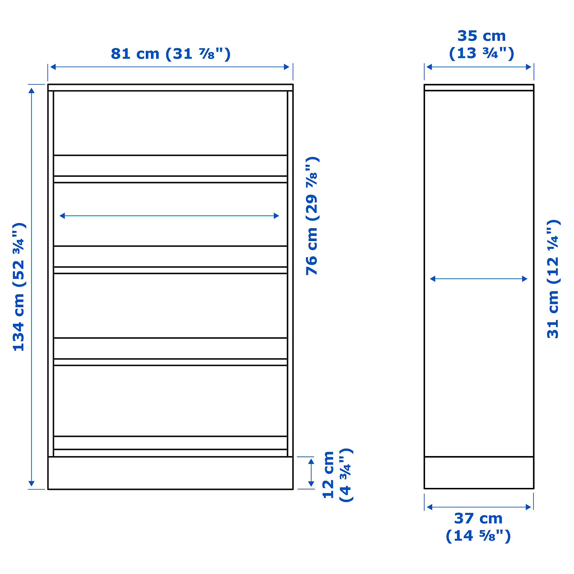 HAVSTA shelving unit with plinth