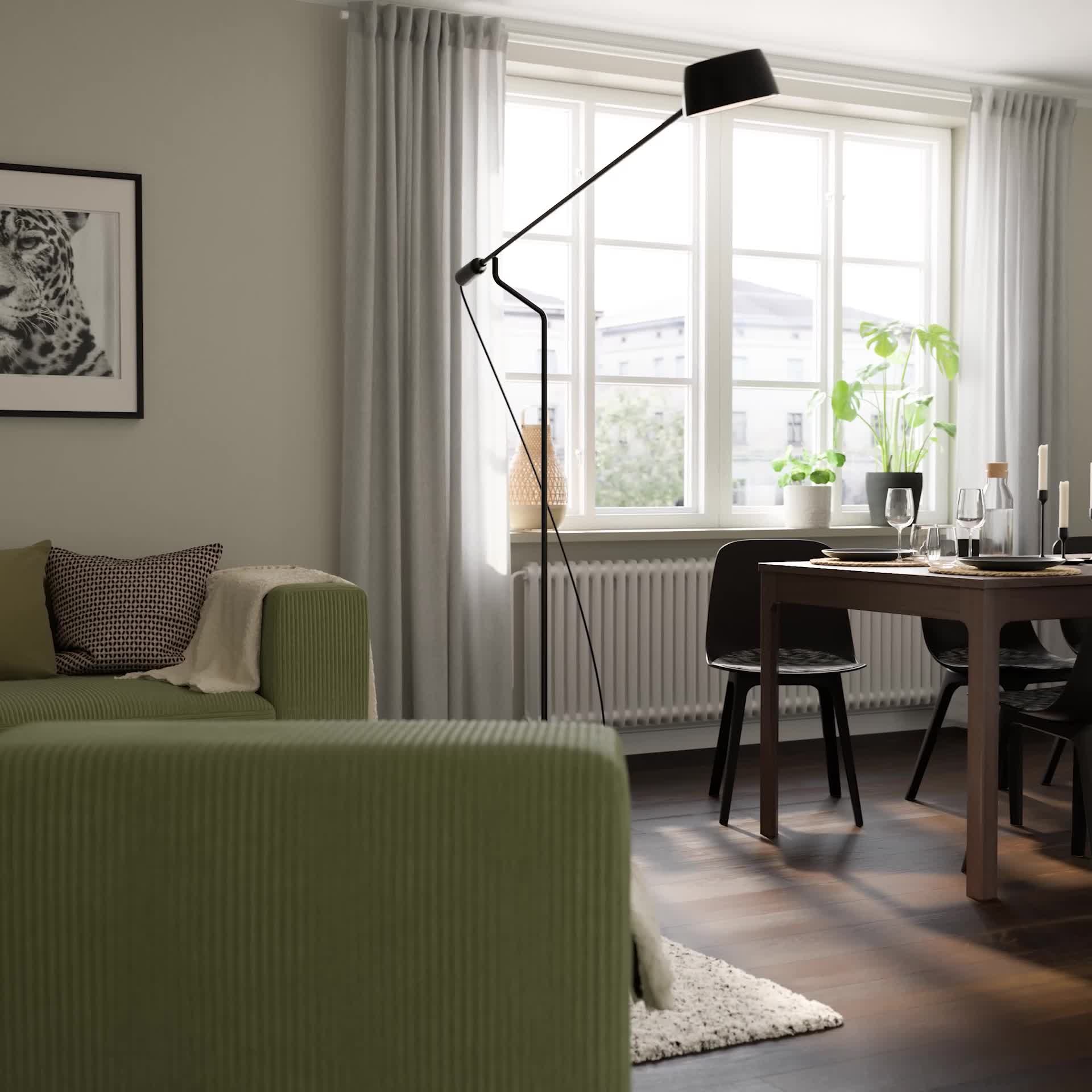 VÅGHÖJD - LED floor lamp, dimmable black | IKEA Taiwan Online VÅGHÖJD - LED floor lamp, dimmable black | IKEA Taiwan Online
