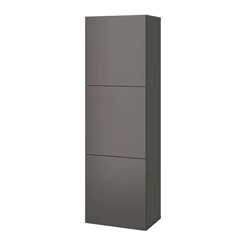 BESTÅ - 層架組附門板, 深灰色/Lappviken 深灰色, 60x42x193 公分 | IKEA 線上購物 - PE927684_S4