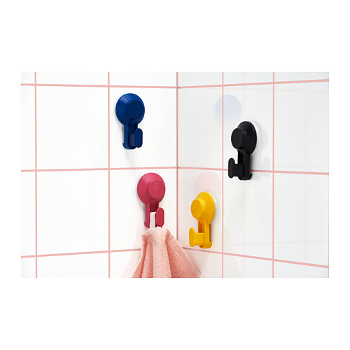 TISKEN - hook with suction cup, mixed colours | IKEA Taiwan Online - PH157536_S4